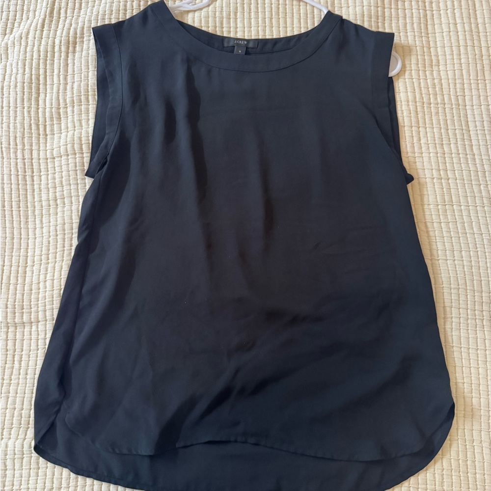 J. Crew Black Sleeveless Blouse